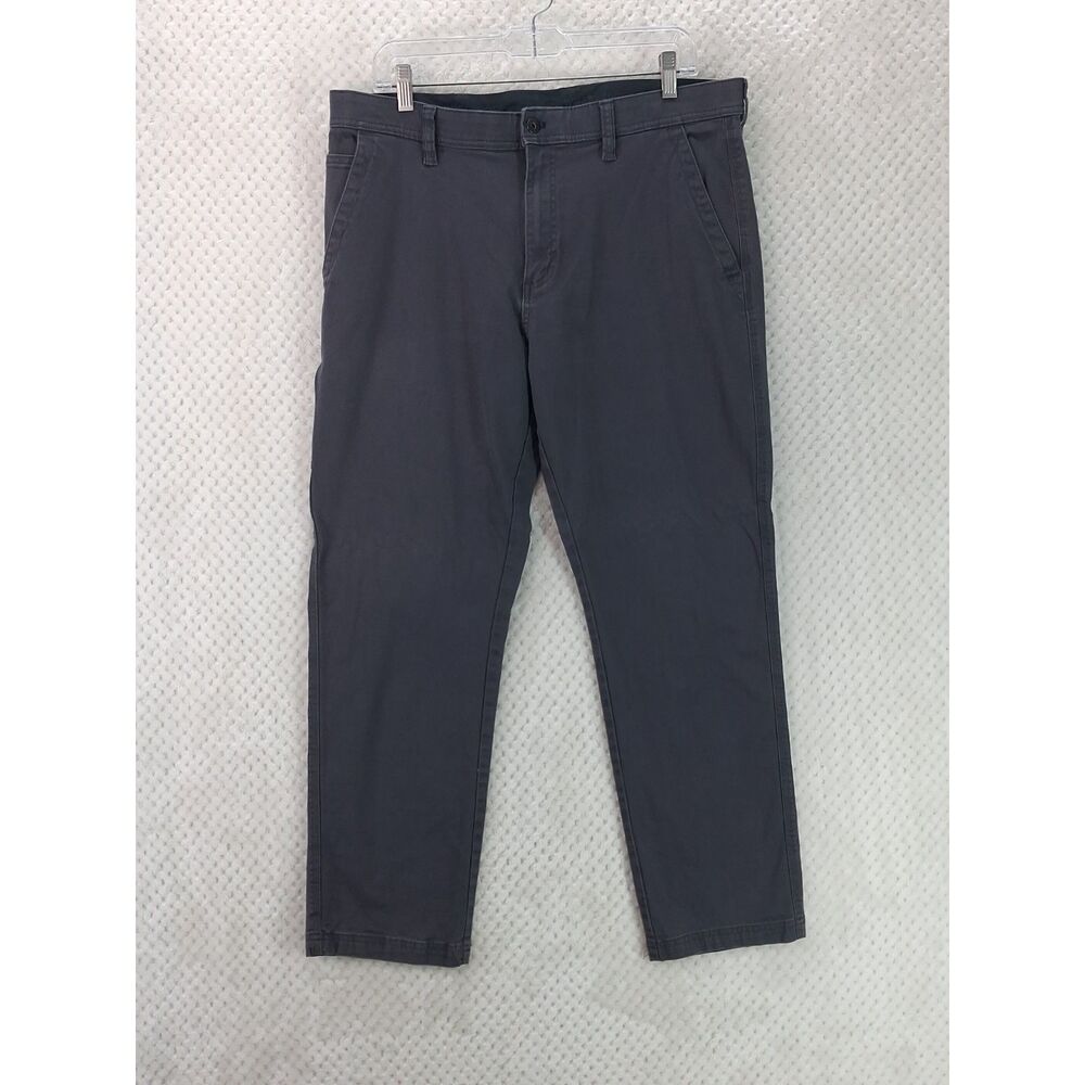 Weatherproof Men's 38x30 Dark Gray Flat Front Chino Pants